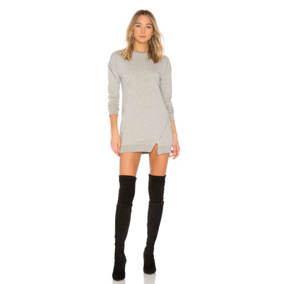 superdown Dresses & Skirts - Revolve Superdown Tarina Zip Sweatshirt Dress Tuni